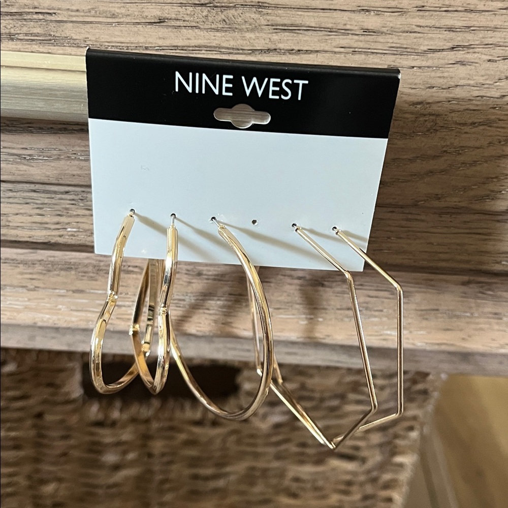 Nine West Gold-Tone Hoop Earring Set